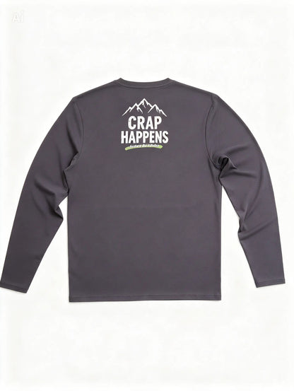 CRAP HAPPENS - Long Sleeve Women Tech T